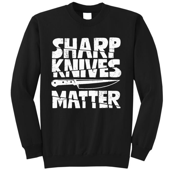 Chef Sharp Knives Matter Funny Cook Cooking Culinary Vintage Sweatshirt