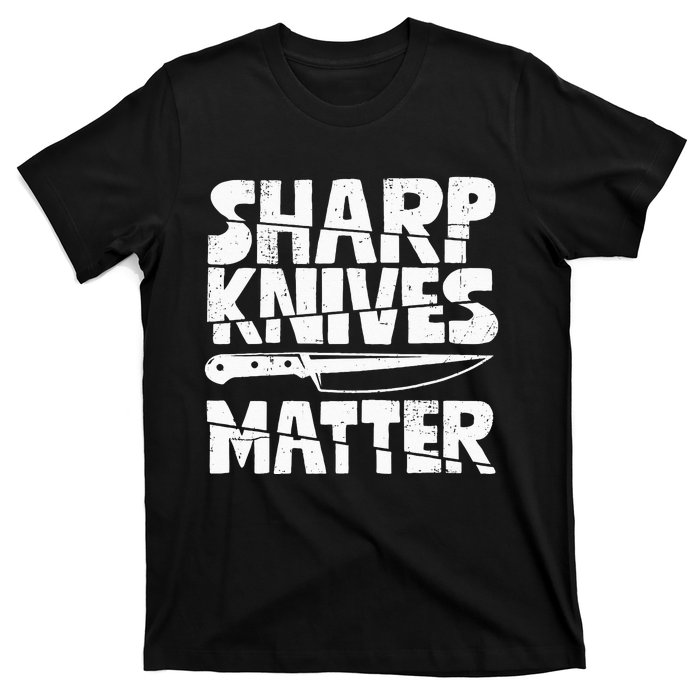 Chef Sharp Knives Matter Funny Cook Cooking Culinary Vintage T-Shirt