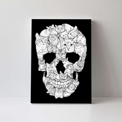 Cat Skull Kitty Skeleton Halloween Costume Idea Canvas