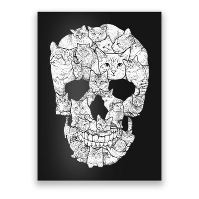 Cat Skull Kitty Skeleton Halloween Costume Idea Poster