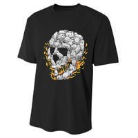 Cat Skull Kitty Skeleton Halloween Costume Skull Cat Performance Sprint T-Shirt