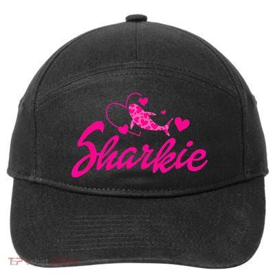 Cute Shark Kids Funny Shark 7-Panel Snapback Hat