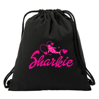 Cute Shark Kids Funny Shark Drawstring Bag