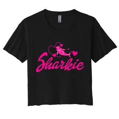 Cute Shark Kids Funny Shark Crop Top