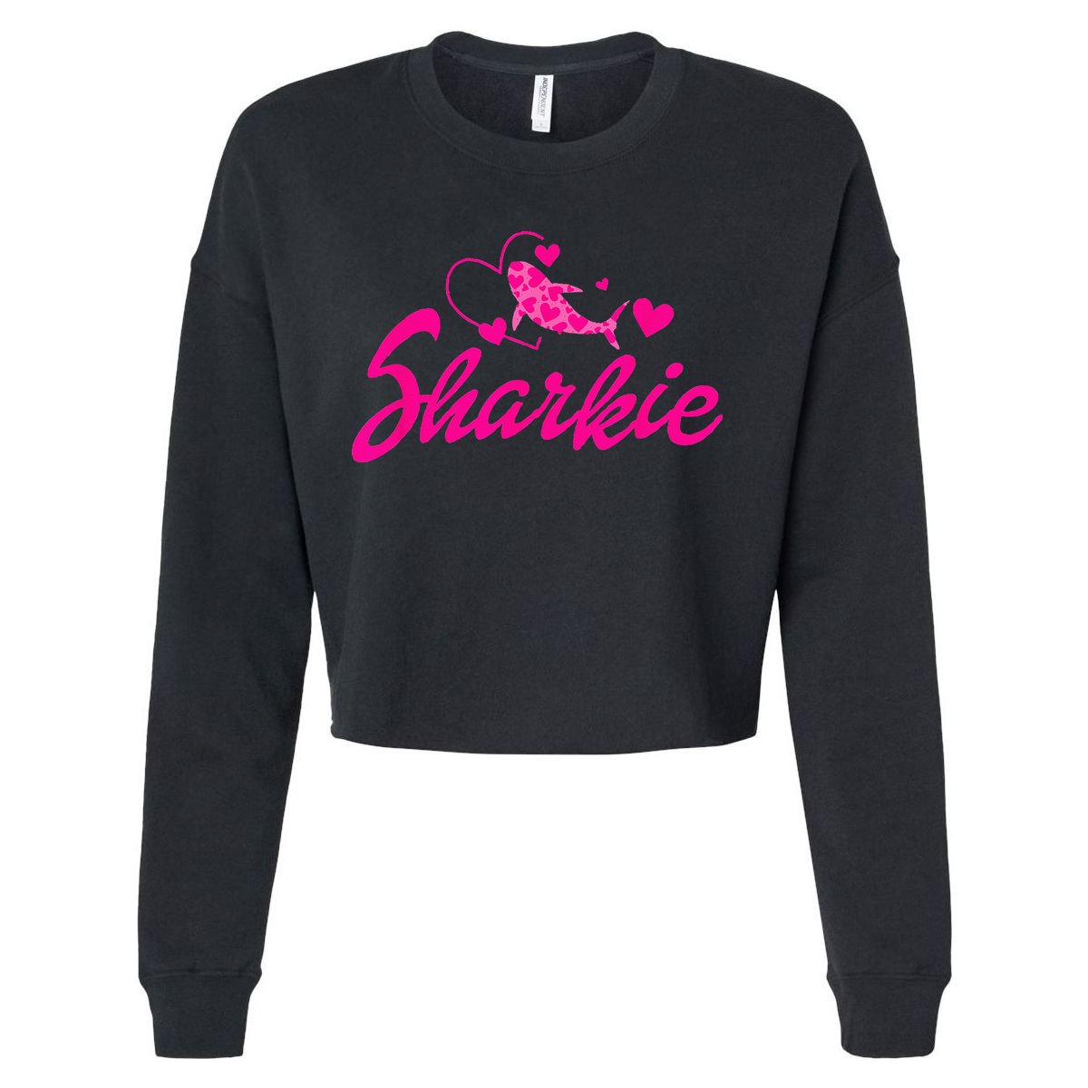 Cute Shark Kids Funny Shark Cropped Pullover Crew