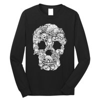 Cat Skull Kitty Skeleton Halloween Costume Cat Lover Long Sleeve Shirt