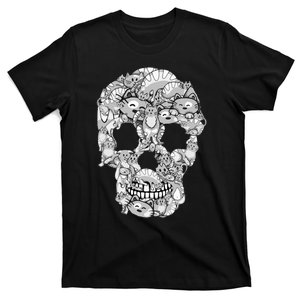 Cat Skull Kitty Skeleton Halloween Costume Cat Lover T-Shirt