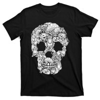 Cat Skull Kitty Skeleton Halloween Costume Cat Lover T-Shirt