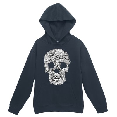 Cat Skull Kitty Skeleton Halloween Costume Cat Lover Urban Pullover Hoodie