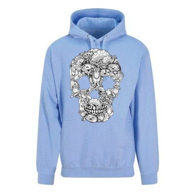 Cat Skull Kitty Skeleton Halloween Costume Cat Lover Unisex Surf Hoodie