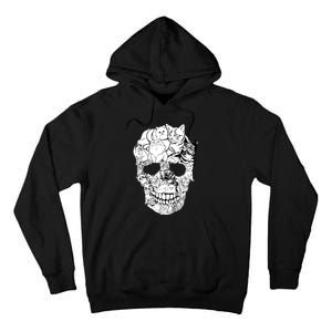 Cat Skull Kitty Skeleton Halloween Costume Skull Cat Tall Hoodie