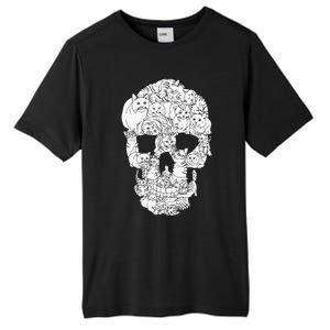 Cat Skull Kitty Skeleton Halloween Goth Punk Emo Gift Tall Fusion ChromaSoft Performance T-Shirt