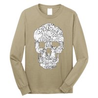 Cat Skull Kitty Skeleton Halloween Goth Punk Emo Gift Long Sleeve Shirt