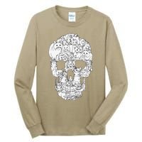 Cat Skull Kitty Skeleton Halloween Goth Punk Emo Gift Tall Long Sleeve T-Shirt