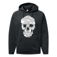 Cat Skull Kitty Skeleton Halloween Goth Punk Emo Gift Performance Fleece Hoodie