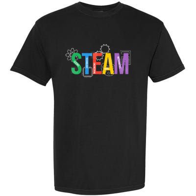 Colorful Steam Letters For Steam Program Teacher And Student Garment-Dyed Heavyweight T-Shirt