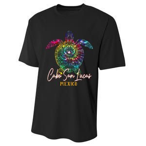 Cabo San Lucas Tie Dye Sea Turtle Matching Family Vacation Performance Sprint T-Shirt