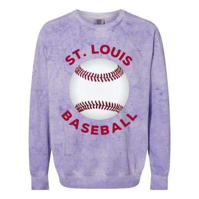 Classic St. Louis Missouri Baseball Fan Colorblast Crewneck Sweatshirt