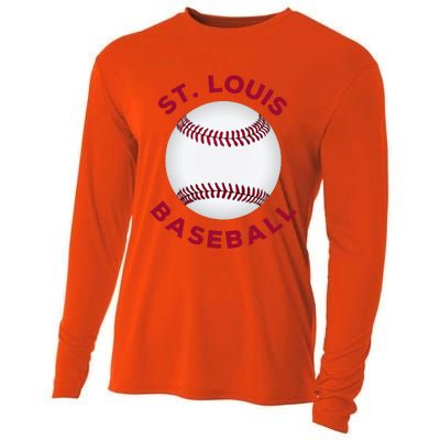 Classic St. Louis Missouri Baseball Fan Cooling Performance Long Sleeve Crew