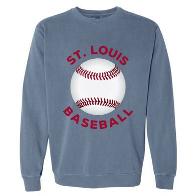 Classic St. Louis Missouri Baseball Fan Garment-Dyed Sweatshirt