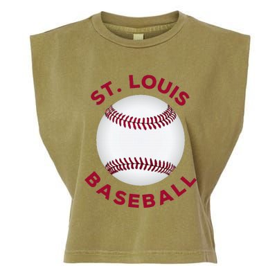 Classic St. Louis Missouri Baseball Fan Garment-Dyed Women's Muscle Tee