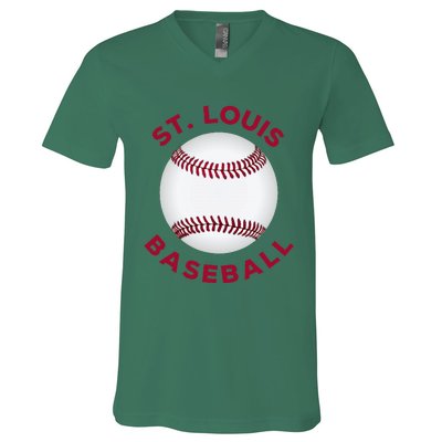 Classic St. Louis Missouri Baseball Fan V-Neck T-Shirt