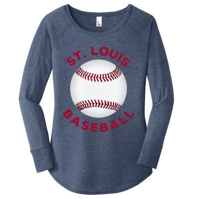 Classic St. Louis Missouri Baseball Fan Women's Perfect Tri Tunic Long Sleeve Shirt