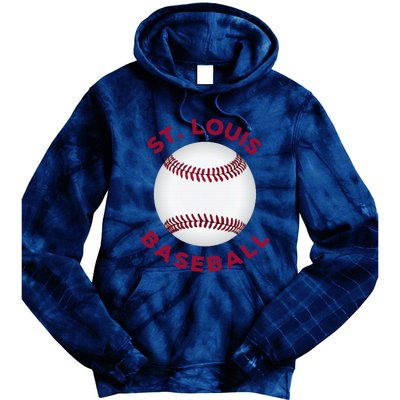 Classic St. Louis Missouri Baseball Fan Tie Dye Hoodie