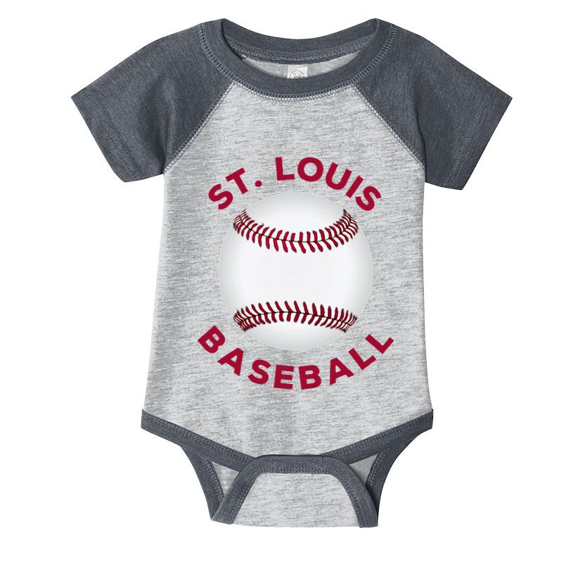 Classic St. Louis Missouri Baseball Fan Infant Baby Jersey Bodysuit