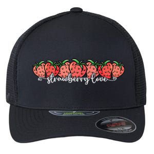 Cute Strawberry Love Lovers Fruit Berry Farmer Strawberries Flexfit Unipanel Trucker Cap