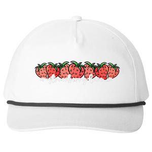 Cute Strawberry Love Lovers Fruit Berry Farmer Strawberries Snapback Five-Panel Rope Hat