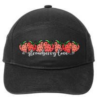 Cute Strawberry Love Lovers Fruit Berry Farmer Strawberries 7-Panel Snapback Hat