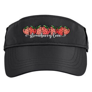 Cute Strawberry Love Lovers Fruit Berry Farmer Strawberries Adult Drive Performance Visor