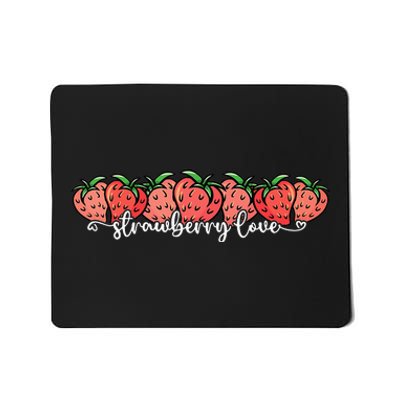 Cute Strawberry Love Lovers Fruit Berry Farmer Strawberries Mousepad