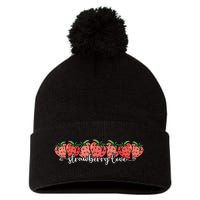 Cute Strawberry Love Lovers Fruit Berry Farmer Strawberries Pom Pom 12in Knit Beanie