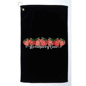 Cute Strawberry Love Lovers Fruit Berry Farmer Strawberries Platinum Collection Golf Towel