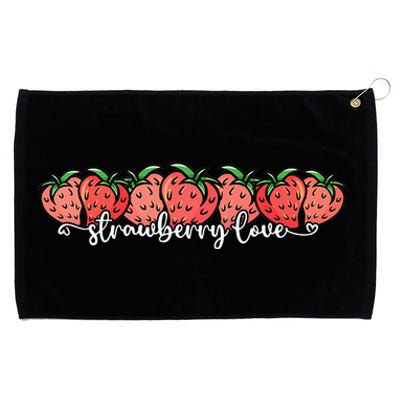 Cute Strawberry Love Lovers Fruit Berry Farmer Strawberries Grommeted Golf Towel