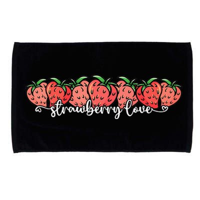 Cute Strawberry Love Lovers Fruit Berry Farmer Strawberries Microfiber Hand Towel