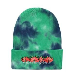 Cute Strawberry Love Lovers Fruit Berry Farmer Strawberries Tie Dye 12in Knit Beanie