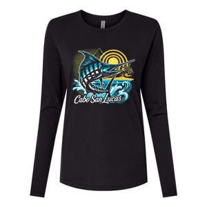 Cabo San Lucas Los Cabos Baja California Sur Marlin Tourist Womens Cotton Relaxed Long Sleeve T-Shirt