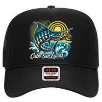 Cabo San Lucas Los Cabos Baja California Sur Marlin Tourist High Crown Mesh Back Trucker Hat