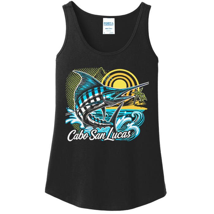 Cabo San Lucas Los Cabos Baja California Sur Marlin Tourist Ladies Essential Tank