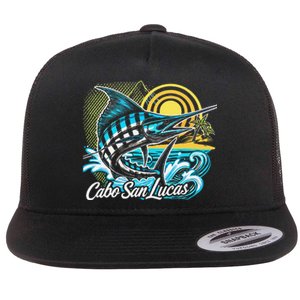 Cabo San Lucas Los Cabos Baja California Sur Marlin Tourist Flat Bill Trucker Hat