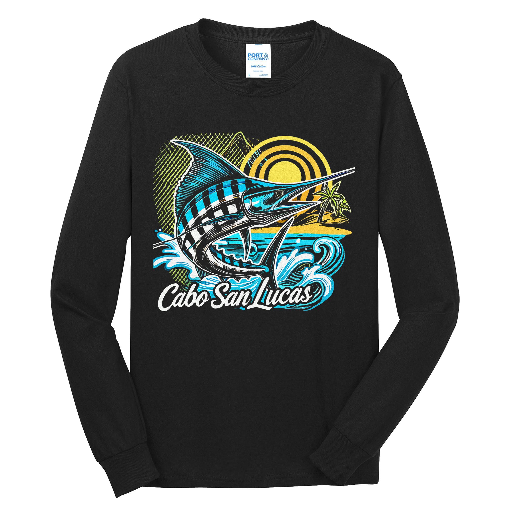 Cabo San Lucas Los Cabos Baja California Sur Marlin Tourist Tall Long Sleeve T-Shirt