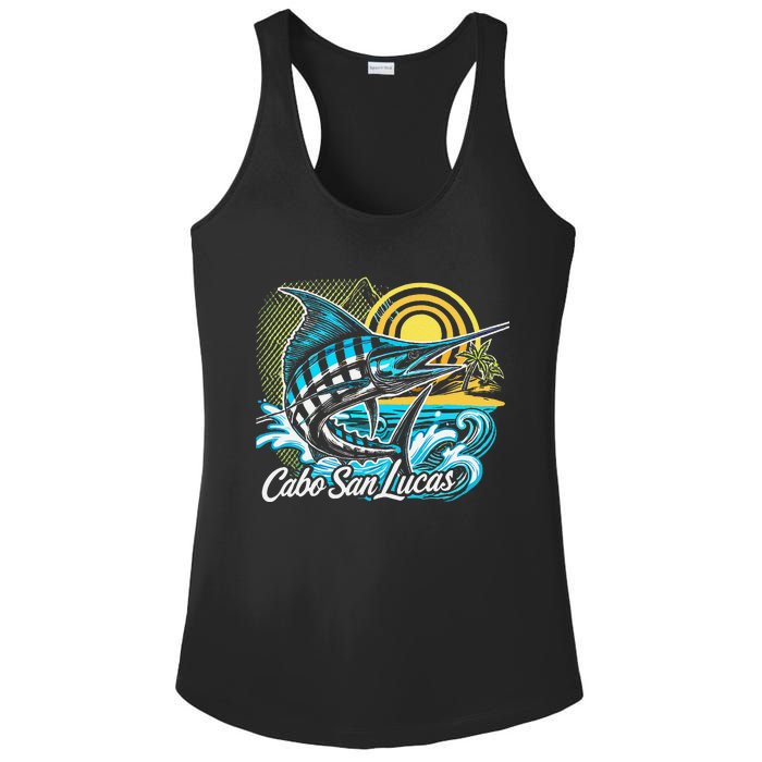 Cabo San Lucas Los Cabos Baja California Sur Marlin Tourist Ladies PosiCharge Competitor Racerback Tank