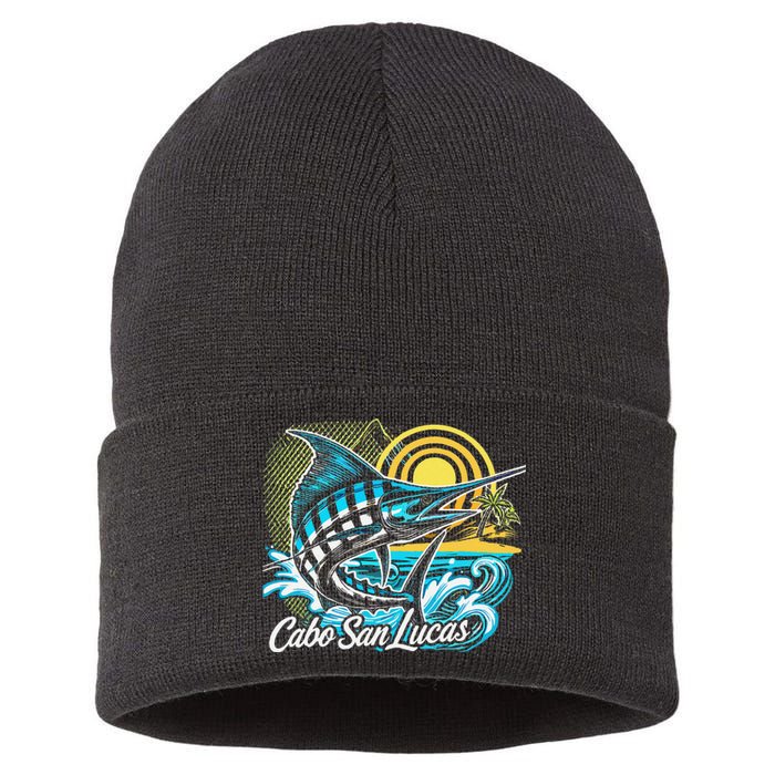 Cabo San Lucas Los Cabos Baja California Sur Marlin Tourist Sustainable Knit Beanie