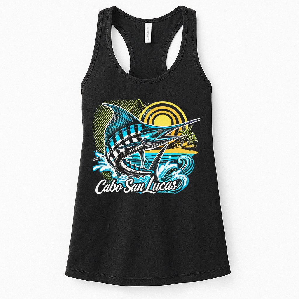 Cabo San Lucas Los Cabos Baja California Sur Marlin Tourist Womens Tank Top