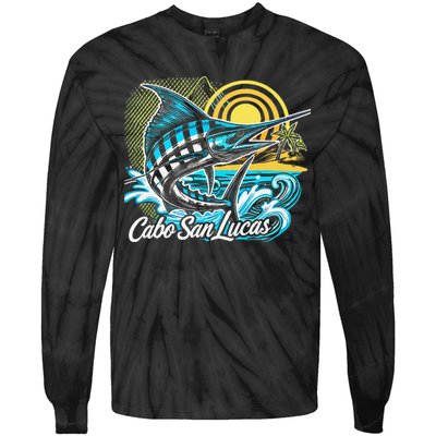 Cabo San Lucas Los Cabos Baja California Sur Marlin Tourist Tie-Dye Long Sleeve Shirt