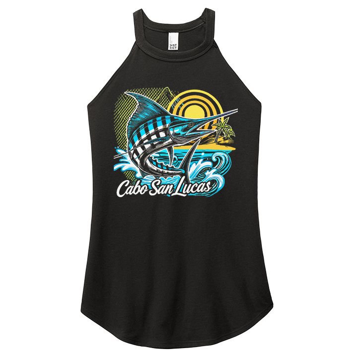 Cabo San Lucas Los Cabos Baja California Sur Marlin Tourist Women's Perfect Tri Rocker Tank