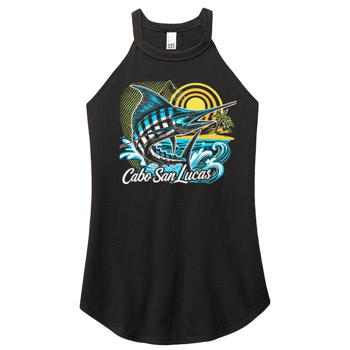 Cabo San Lucas Los Cabos Baja California Sur Marlin Tourist Women's Perfect Tri Rocker Tank